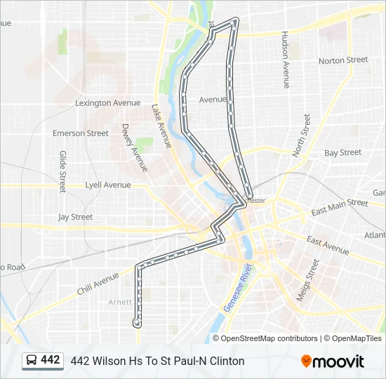 442 Bus Line Map