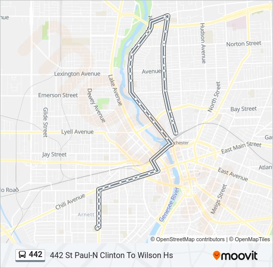 442 bus Line Map