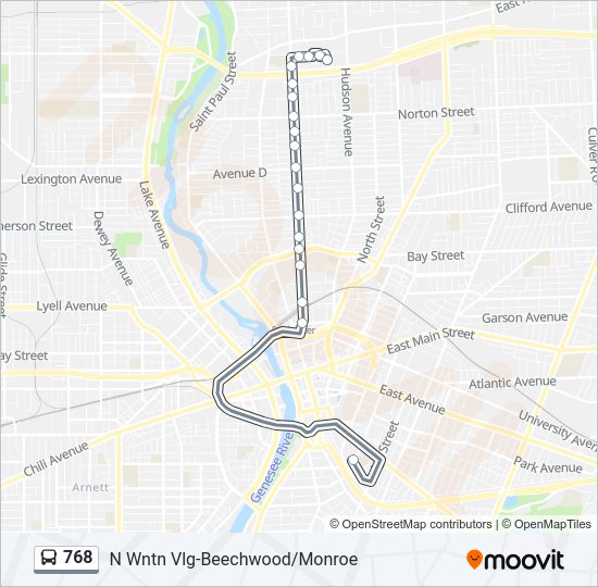 768 bus Line Map