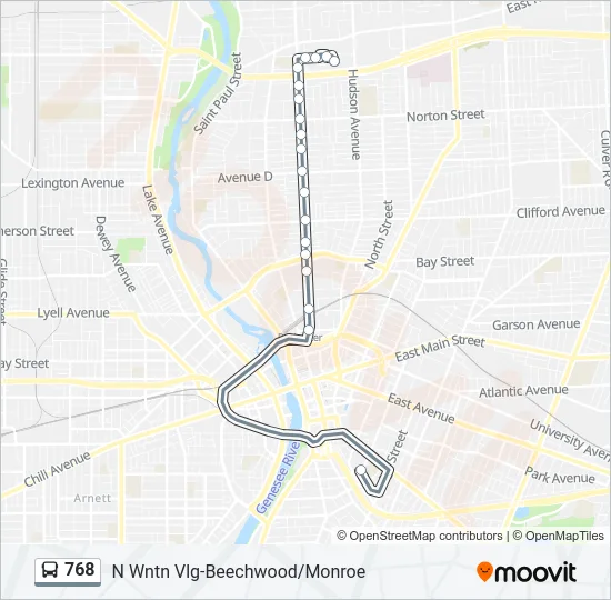768 Bus Line Map
