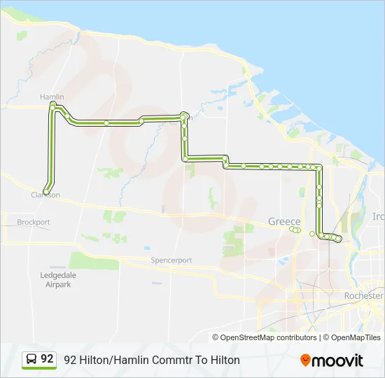 92 Bus Line Map