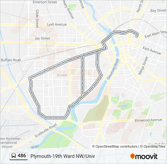486 Bus Line Map