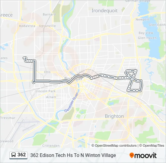 362 Bus Line Map