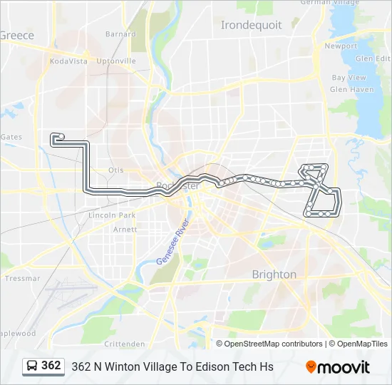 362 Bus Line Map