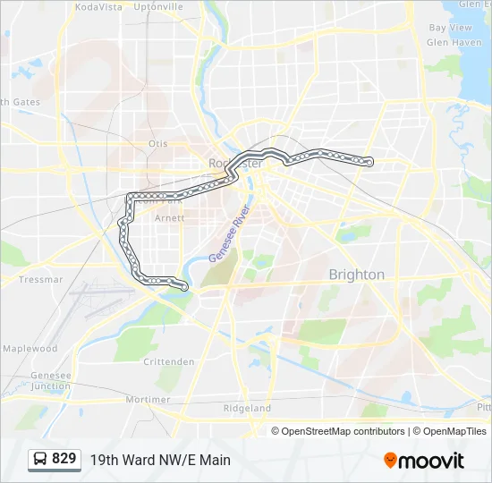 829 Bus Line Map