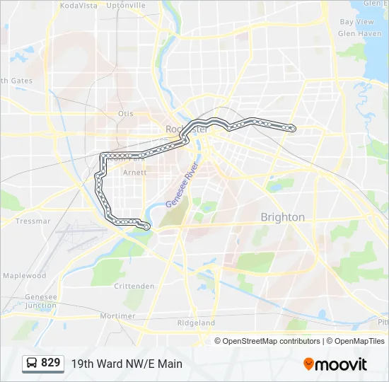 829 Bus Line Map