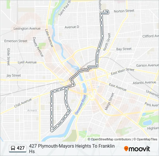 427 Bus Line Map