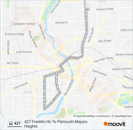 427 Bus Line Map