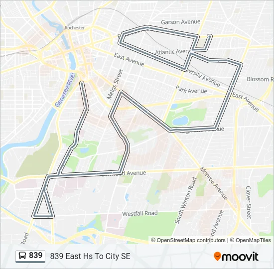 839 Bus Line Map