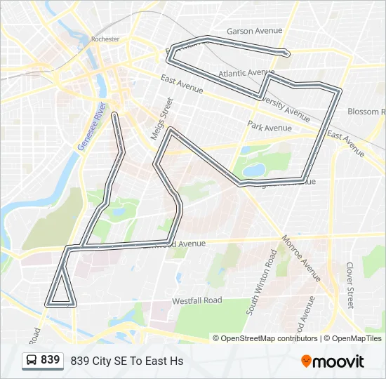 839 Bus Line Map