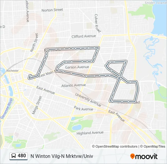 480 Bus Line Map