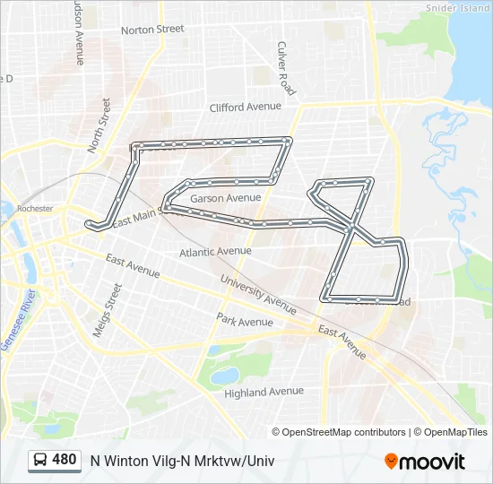 480 Bus Line Map