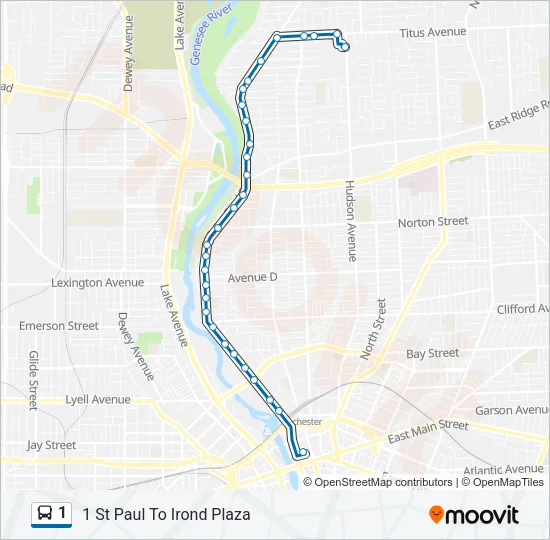 1 Bus Line Map