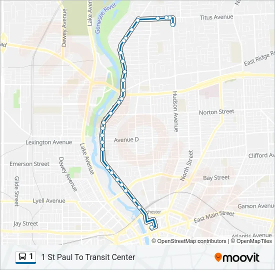 1 Bus Line Map
