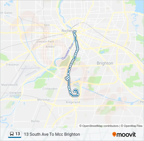 13 Bus Line Map