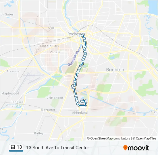 13 Bus Line Map