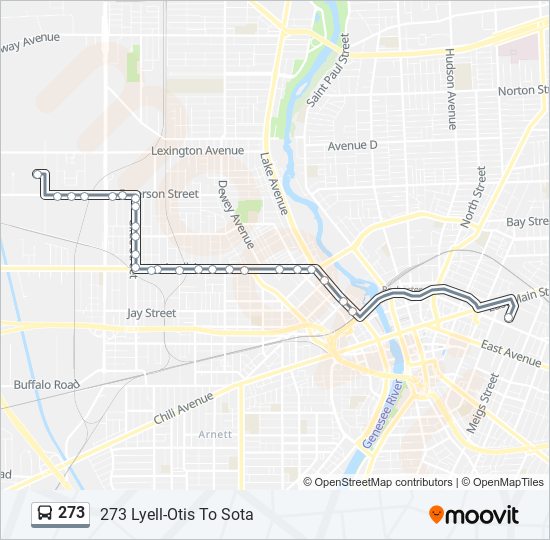 273 bus Line Map