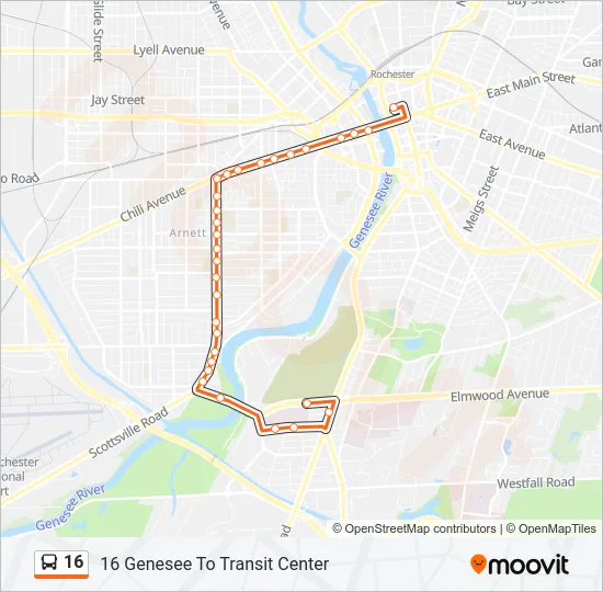 16 Bus Line Map