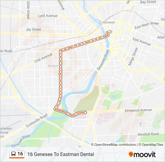 16 Bus Line Map