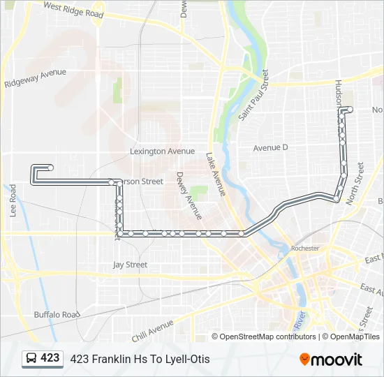 423 Bus Line Map