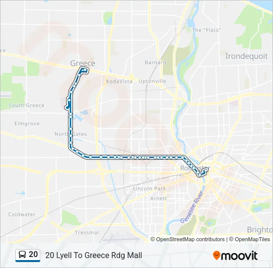 20 Bus Line Map