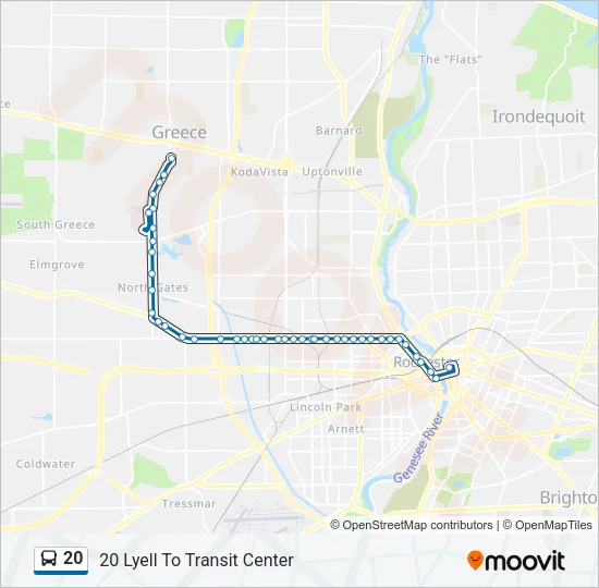 20 Bus Line Map