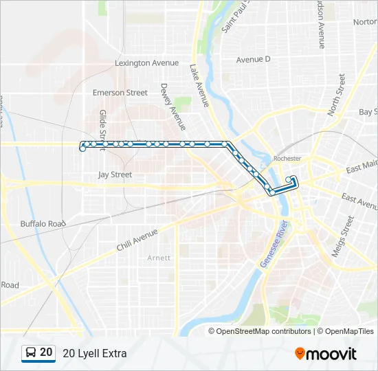 20 Bus Line Map