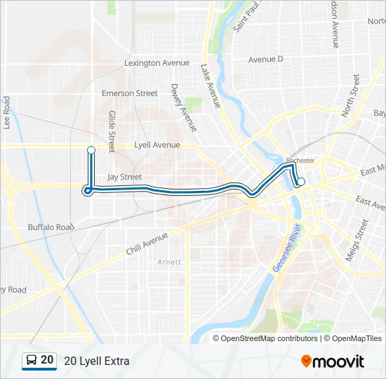 20 Bus Line Map