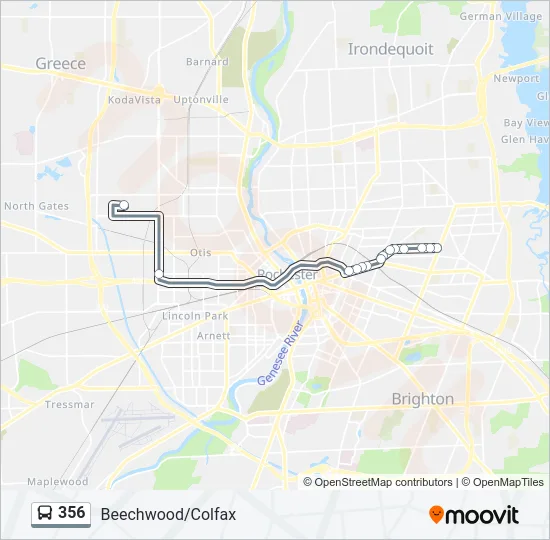 356 Bus Line Map