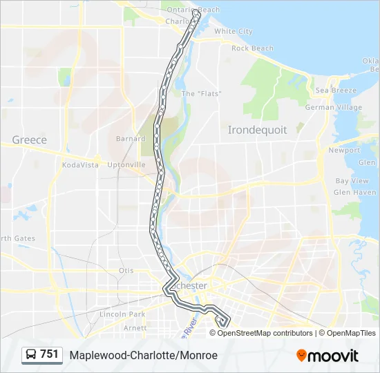 751 Bus Line Map