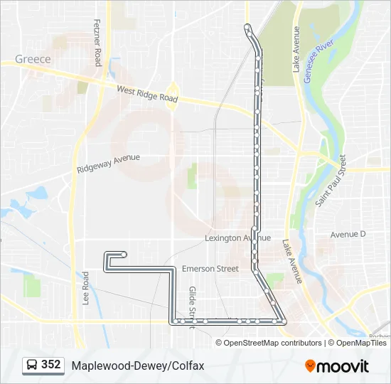 352 Bus Line Map