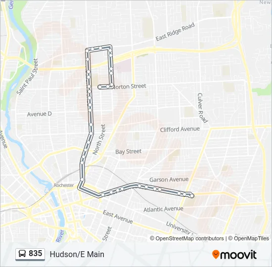 835 Bus Line Map