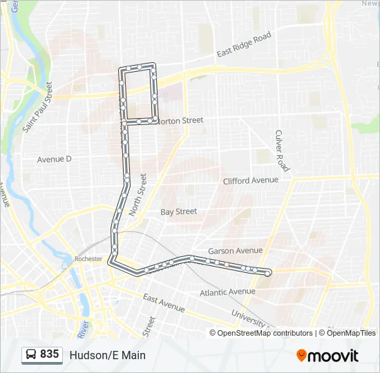 835 Bus Line Map