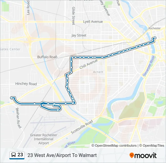 23 Bus Line Map