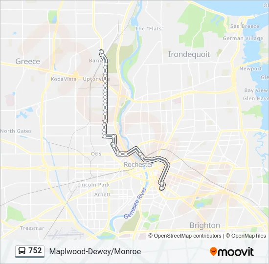 752 Bus Line Map