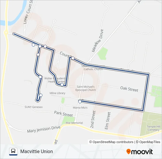 KNIGHT EXPRESS Bus Line Map