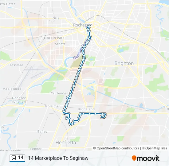 14 Bus Line Map