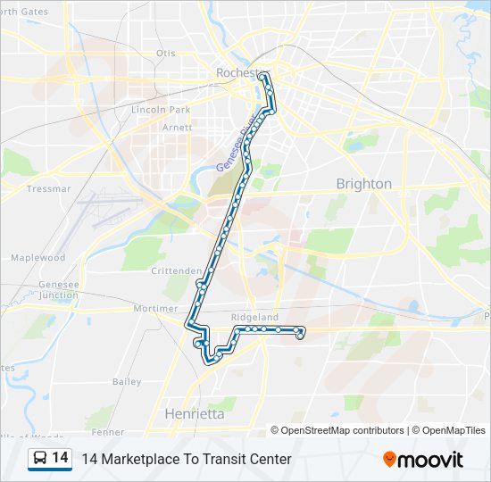 14 bus Line Map