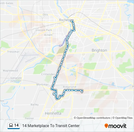 14 Bus Line Map