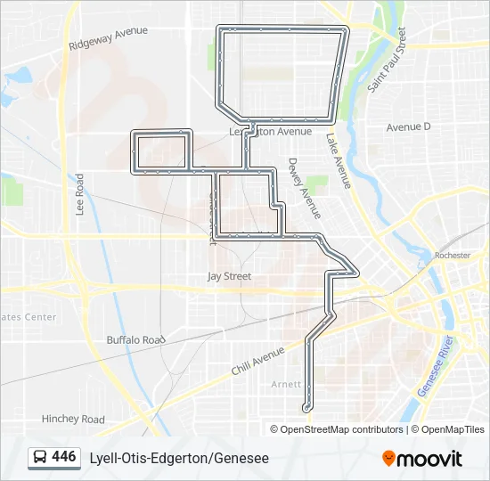 446 Bus Line Map
