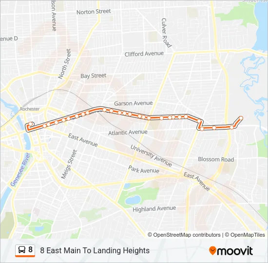 8 Bus Line Map