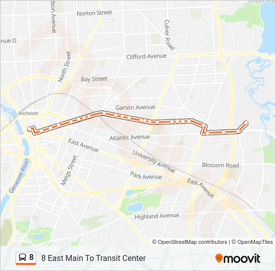8 Bus Line Map