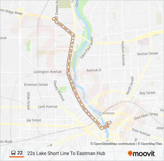22 Bus Line Map