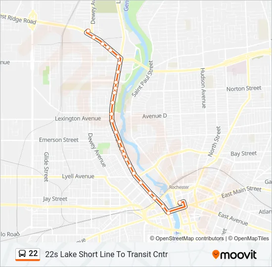 22 Bus Line Map