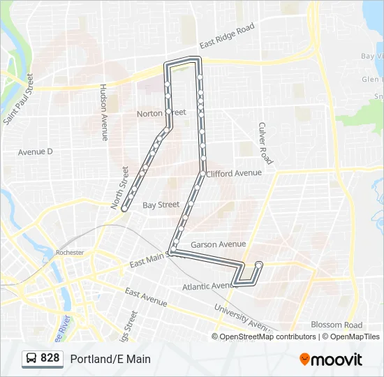 828 Bus Line Map