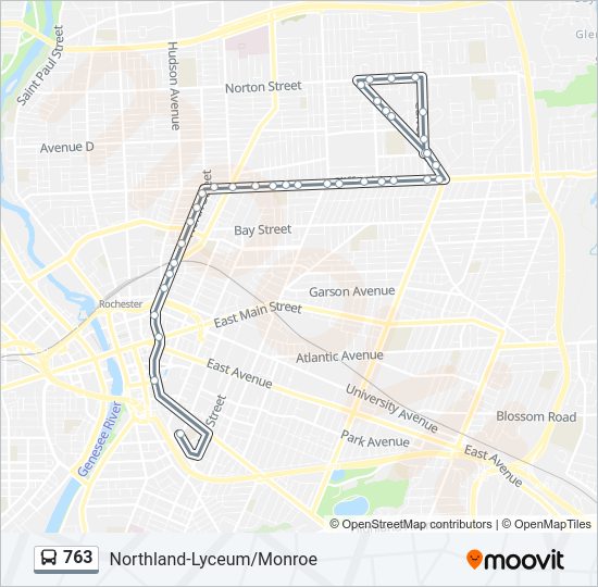 763 Bus Line Map