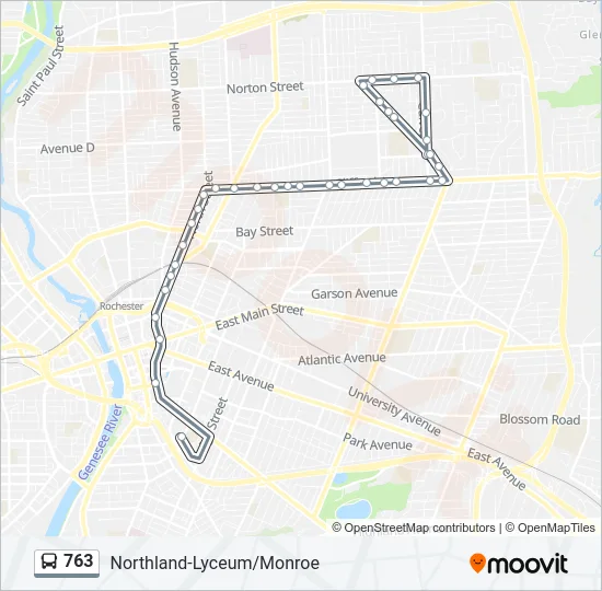 763 Bus Line Map