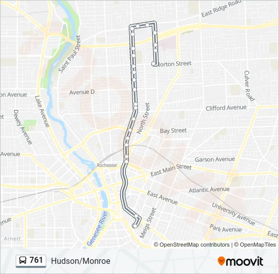 761 Bus Line Map