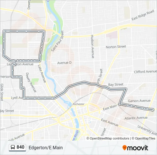 840 Bus Line Map