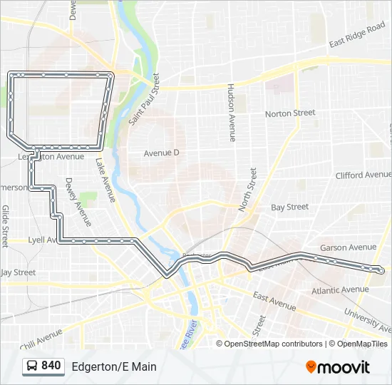 840 Bus Line Map